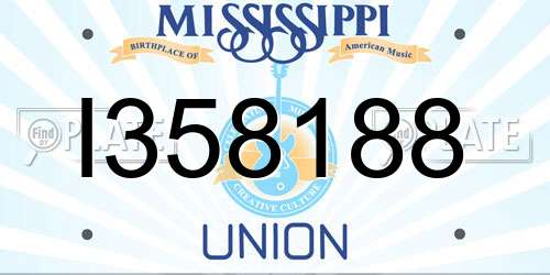 I358188 Mississippi License Plate