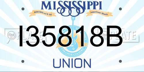 I35818B Mississippi License Plate