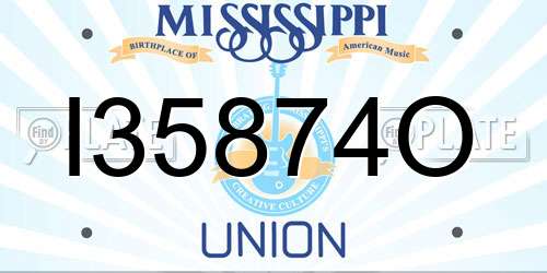 I35874O Mississippi License Plate