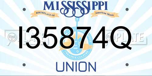 I35874Q Mississippi License Plate