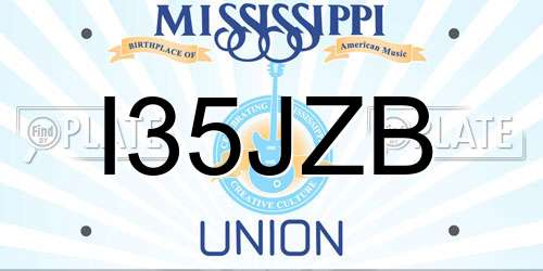 I35JZB Mississippi License Plate