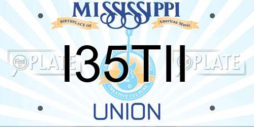I35TII Mississippi License Plate