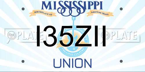 I35ZII Mississippi License Plate