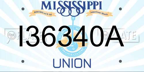I36340A Mississippi License Plate