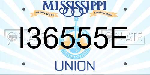 I36555E Mississippi License Plate