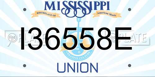 I36558E Mississippi License Plate