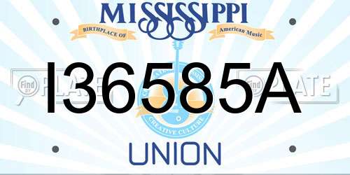 I36585A Mississippi License Plate