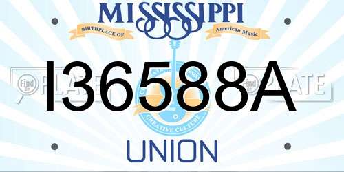 I36588A Mississippi License Plate