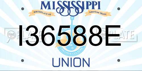 I36588E Mississippi License Plate