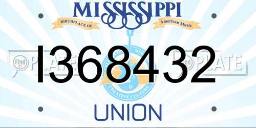 I368432 Mississippi License Plate