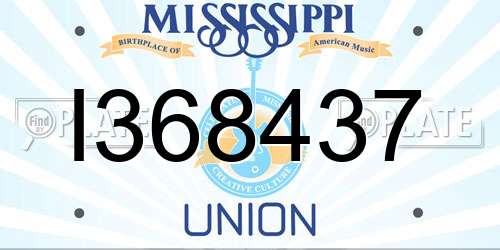 I368437 Mississippi License Plate