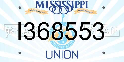 I368553 Mississippi License Plate