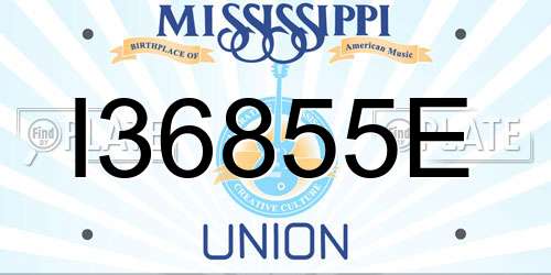 I36855E Mississippi License Plate