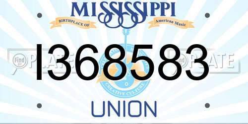 I368583 Mississippi License Plate