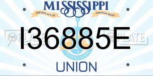 I36885E Mississippi License Plate