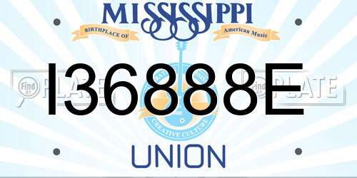 I36888E Mississippi License Plate
