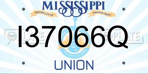 I37066Q Mississippi License Plate