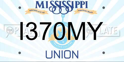 I370MY Mississippi License Plate