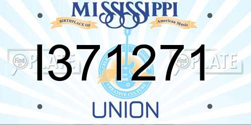 I371271 Mississippi License Plate