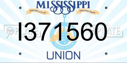 I371560 Mississippi License Plate