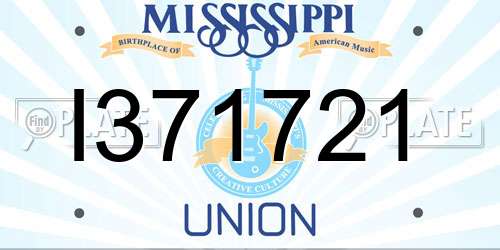 I371721 Mississippi License Plate