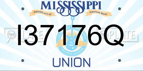 I37176Q Mississippi License Plate