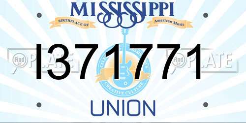 I371771 Mississippi License Plate