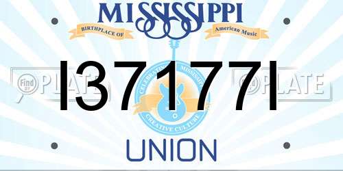 I37177I Mississippi License Plate