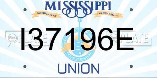 I37196E Mississippi License Plate