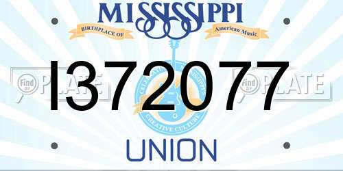 I372077 Mississippi License Plate