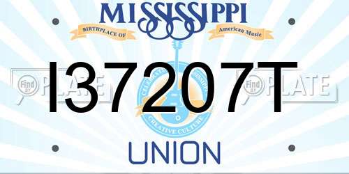 I37207T Mississippi License Plate