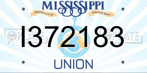 I372183 Mississippi License Plate