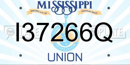 I37266Q Mississippi License Plate