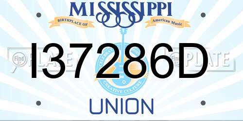 I37286D Mississippi License Plate