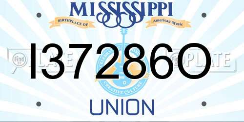 I37286O Mississippi License Plate