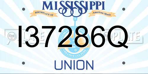 I37286Q Mississippi License Plate
