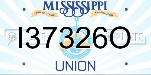 I37326O Mississippi License Plate