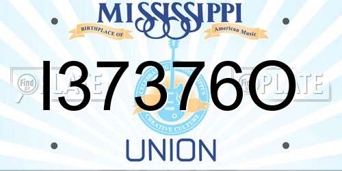 I37376O Mississippi License Plate