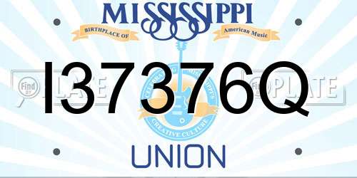 I37376Q Mississippi License Plate