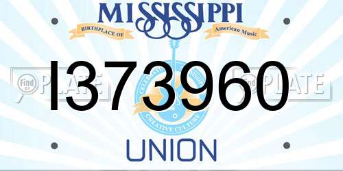 I373960 Mississippi License Plate