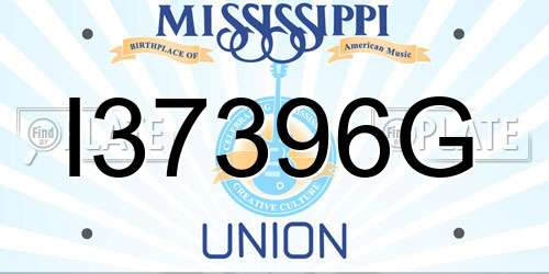 I37396G Mississippi License Plate