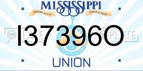 I37396O Mississippi License Plate