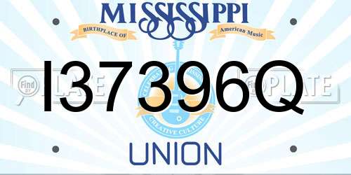 I37396Q Mississippi License Plate