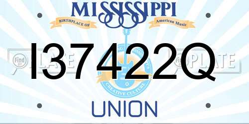 I37422Q Mississippi License Plate