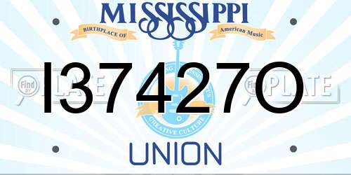 I37427O Mississippi License Plate