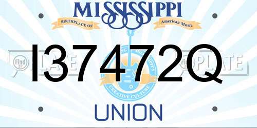 I37472Q Mississippi License Plate