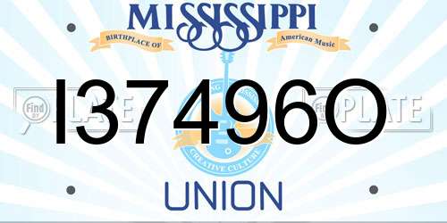 I37496O Mississippi License Plate