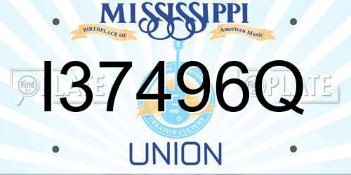 I37496Q Mississippi License Plate