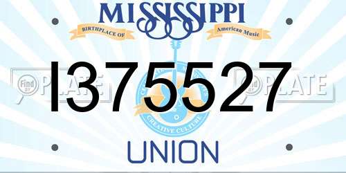 I375527 Mississippi License Plate