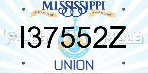 I37552Z Mississippi License Plate